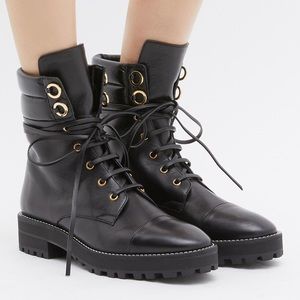 stunning designer leather combat boots 🖤